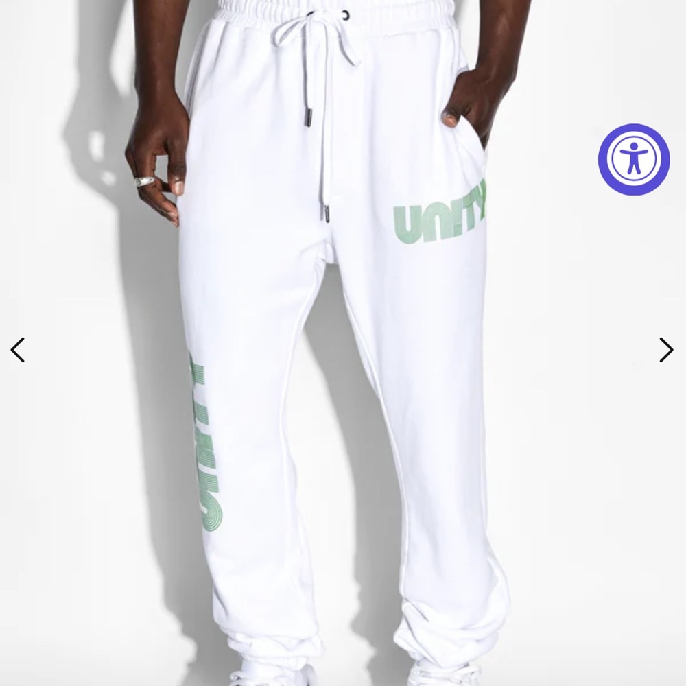 Ksubi White and Green Sweatpants Relaxed Fit - Picture 5 of 8